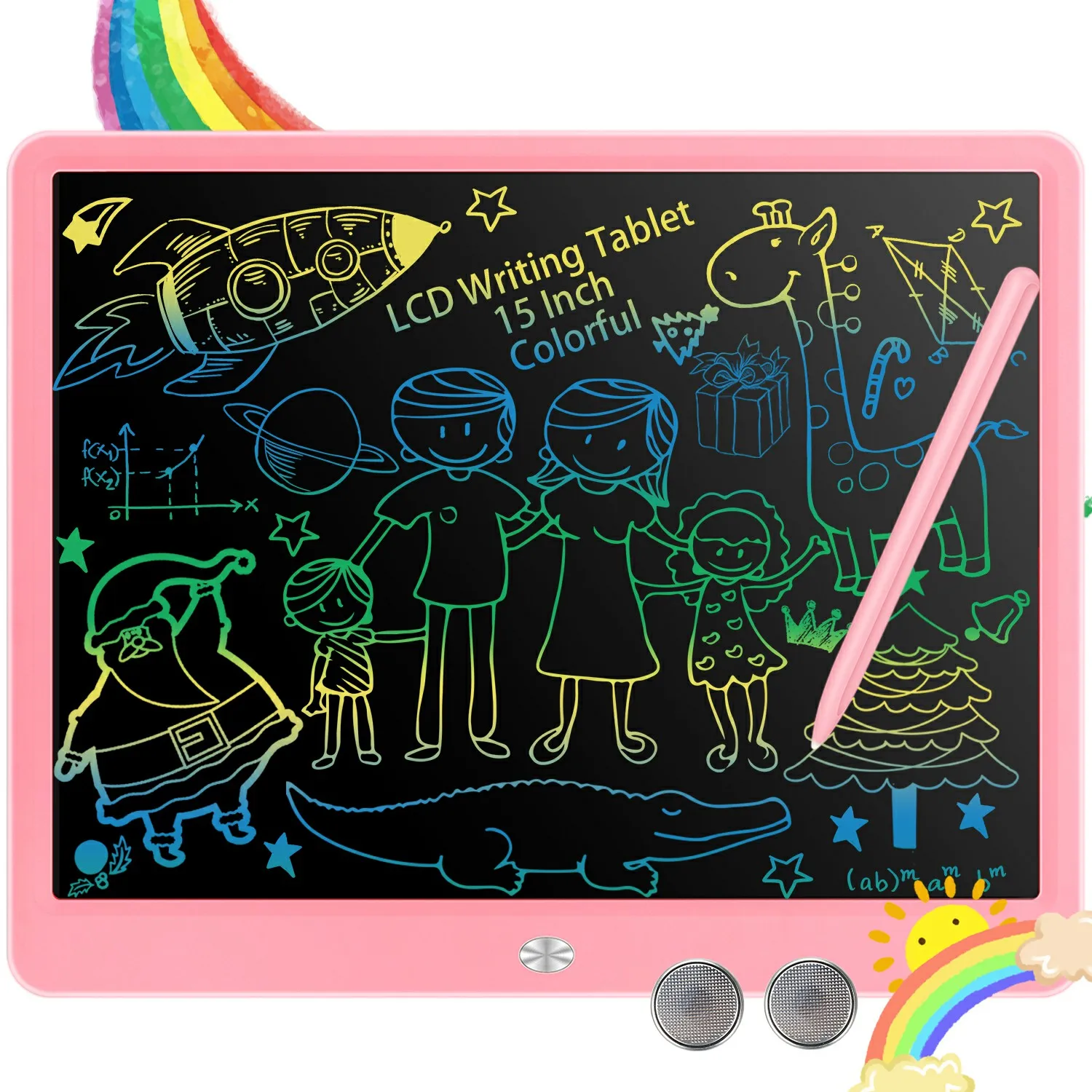 

Writing Tablet Colorful Screen Drawing Pad Doodle and Scribbler Boards for Toddler Kids Electronic Educational Learn