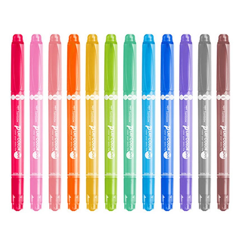 Japan TOMBOW Dot Pen Double Head Wave Point Color Pen Cute H