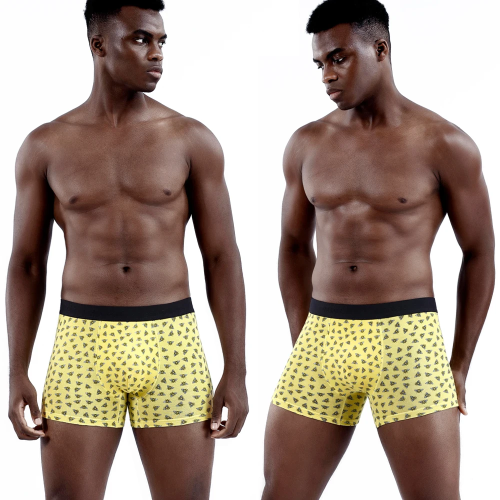 4Pcs Print Man Underwear Boxers Cotton Male Underpants Slip Boxer Pack Mens Boxershorts Men's Panties