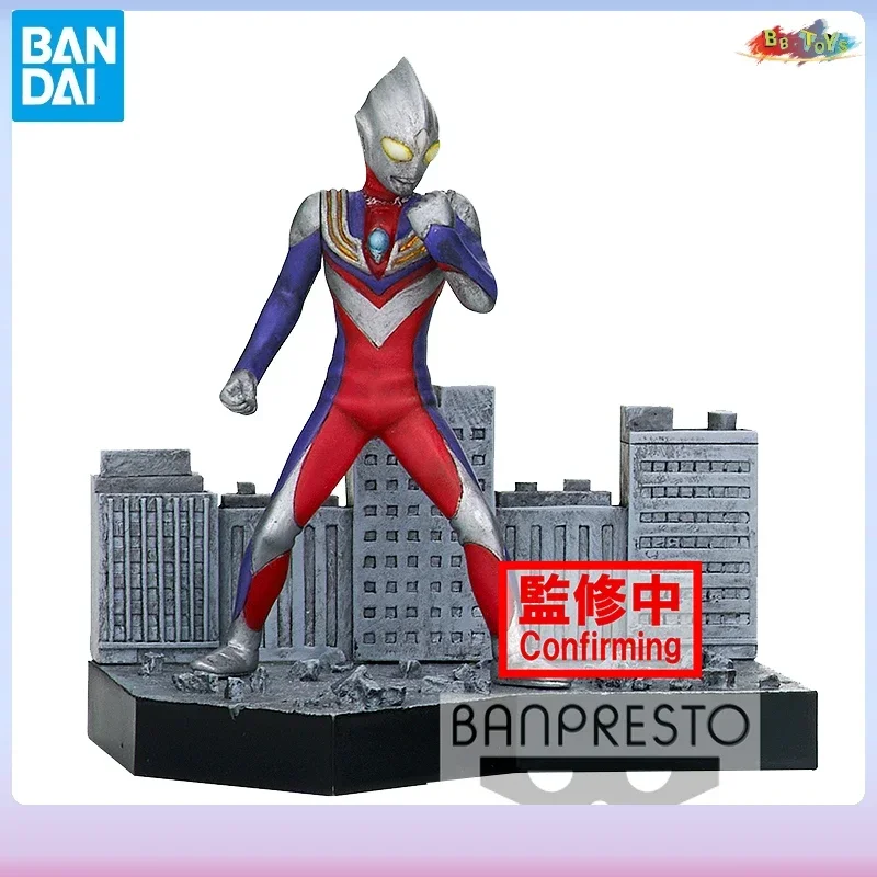 Фото В наличии Bandai, оригинальная анимационная фигурка Tokusatsu Stagement Ultraman Tiga, праздничный подарок, готовая коллекционная BB №1