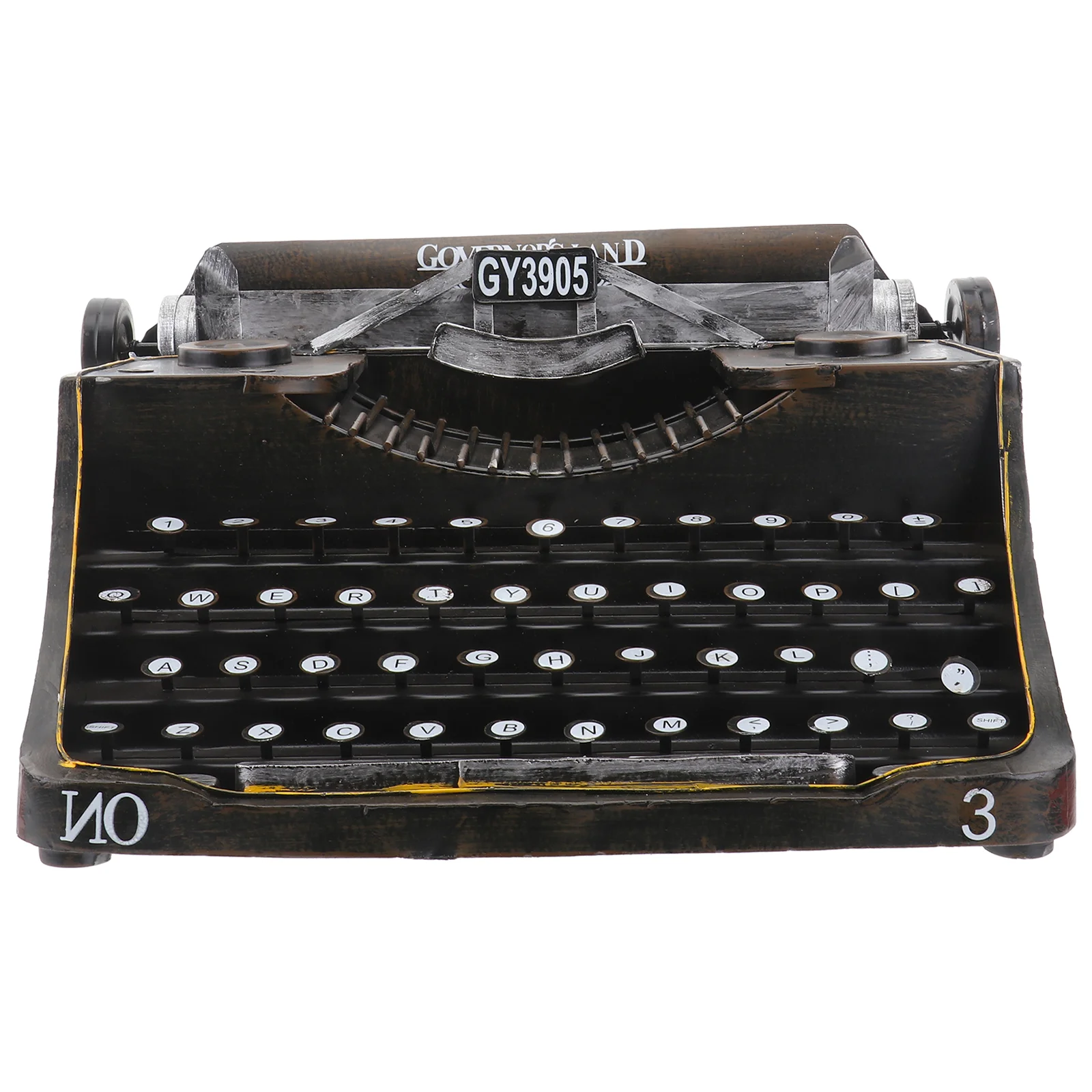 

Typewriter Vintage Retro Ornament Manual Decoration Decorations Model Figurine Tabletop Iron Decorstatue Ornaments Writer Office