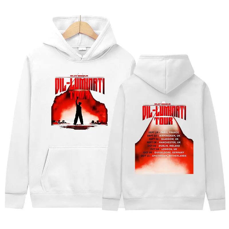 Толстовка Diljit Dosanjh Dil-Luminati Tour 2024 Мужская Модный пуловер в стиле хип-хоп винтажная