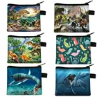 Динозавр Портмоне кошелек для подростков мальчиков и девочек портмоне сумки маленькие девочки кошельки и Сумки ключ кредитной держатель для карт сумка