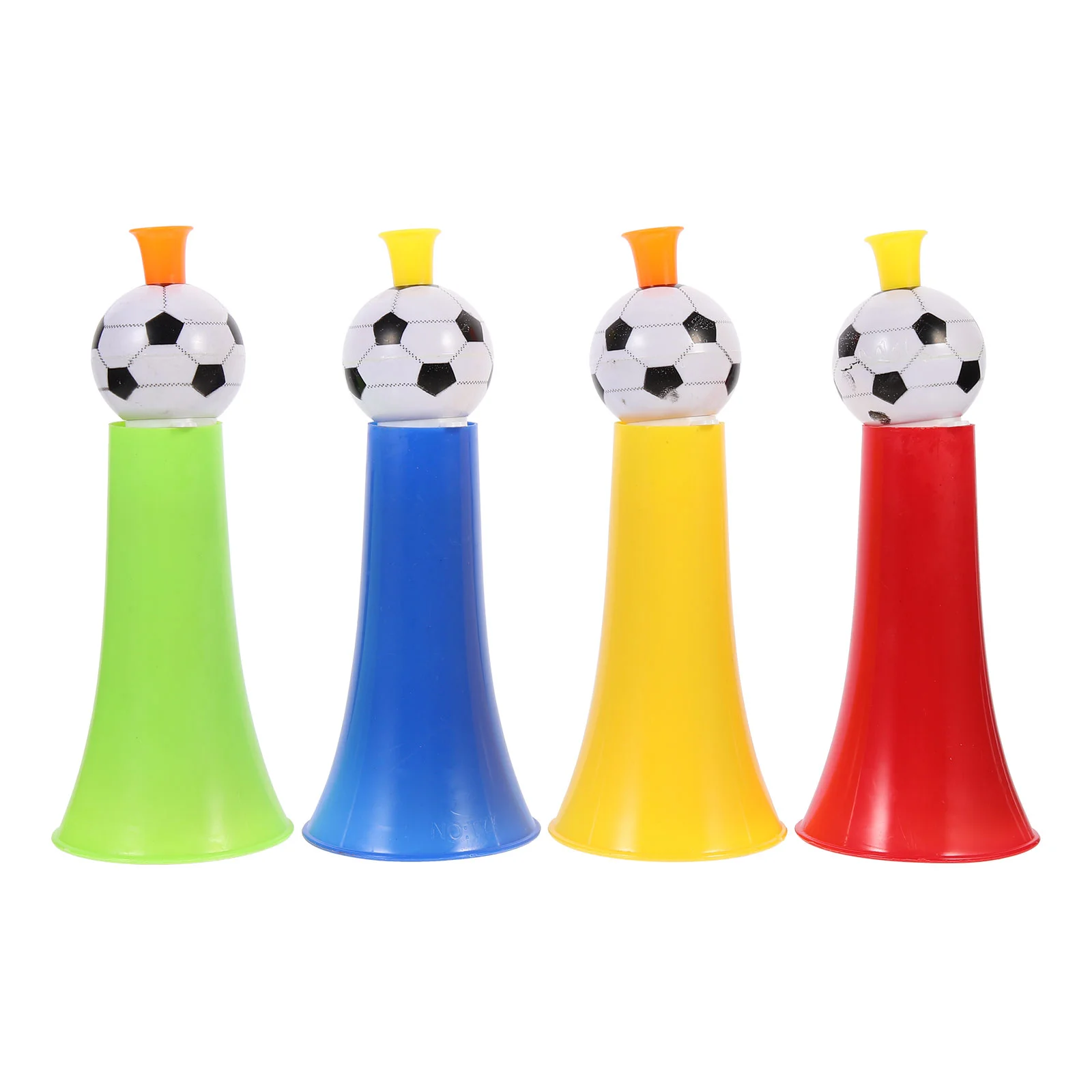 

4 Pcs Telescopic Football Horn Game Cheering Props Trumpet Kids Mini Toys Soccer Footballs