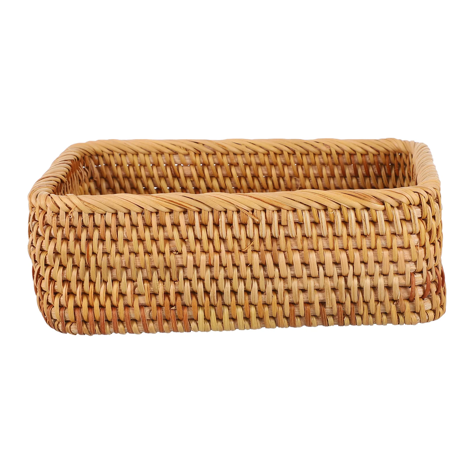 

Storage Basket Sundries Holder Rattan Vegetables Decorative Woven Fruit Weave Handled Toiletries