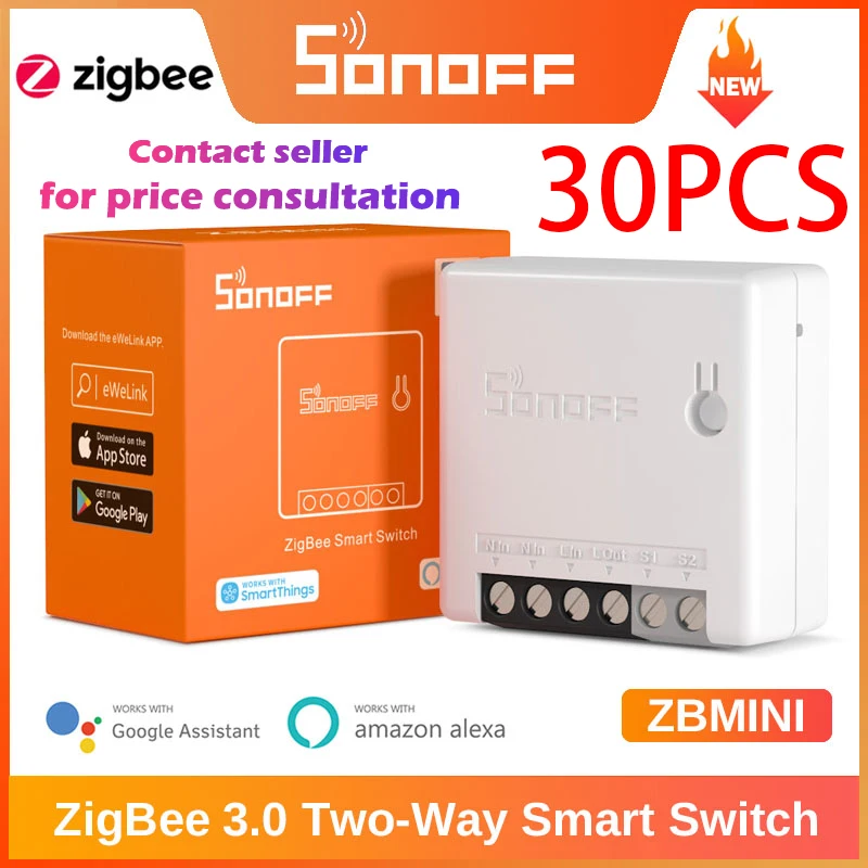 

Smart Switch Zigbee Module Sonoff Mini Zigbee 3.0 ZBMINI SmartThings Hub Remote Control EweLink witch Alexa Google Home Control