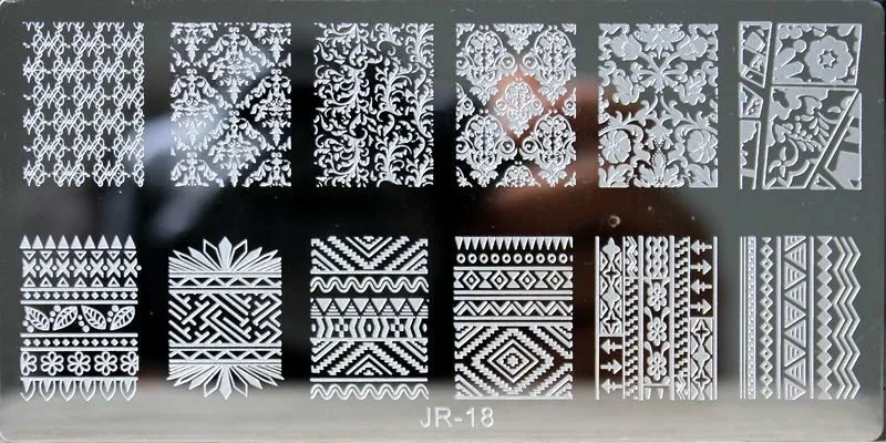 Штамповочная пластина для дизайна ногтей тканевая стемпинга нейл-арта DIY
