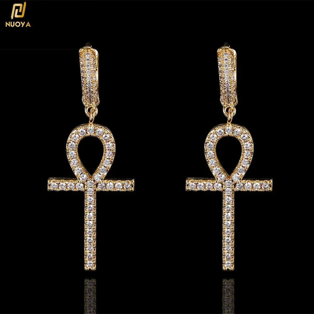 

Gold Plated Huggie Earrings CZ Hoop Earrings Dangle Drop Heart Spike Cross Earrings Jewelry for Women Girls