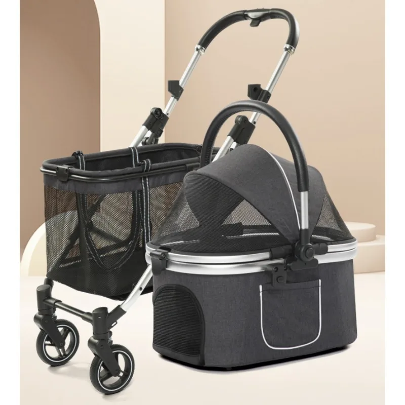 Новая двухслойная коляска для домашних животных большая несколько колясок кошек