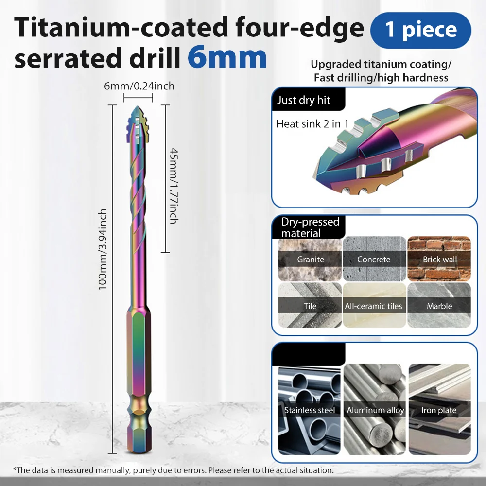 

Перовые сверла isfriday для плитки 6/8/10/12 мм