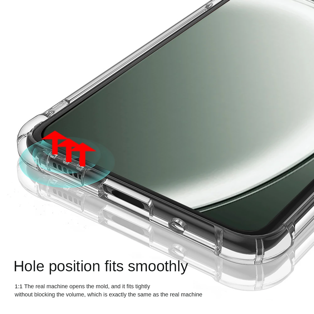 Защитный противоударный чехол для камеры Realme GT 6 T GT6T 5G прозрачный мягкий из ТПУ