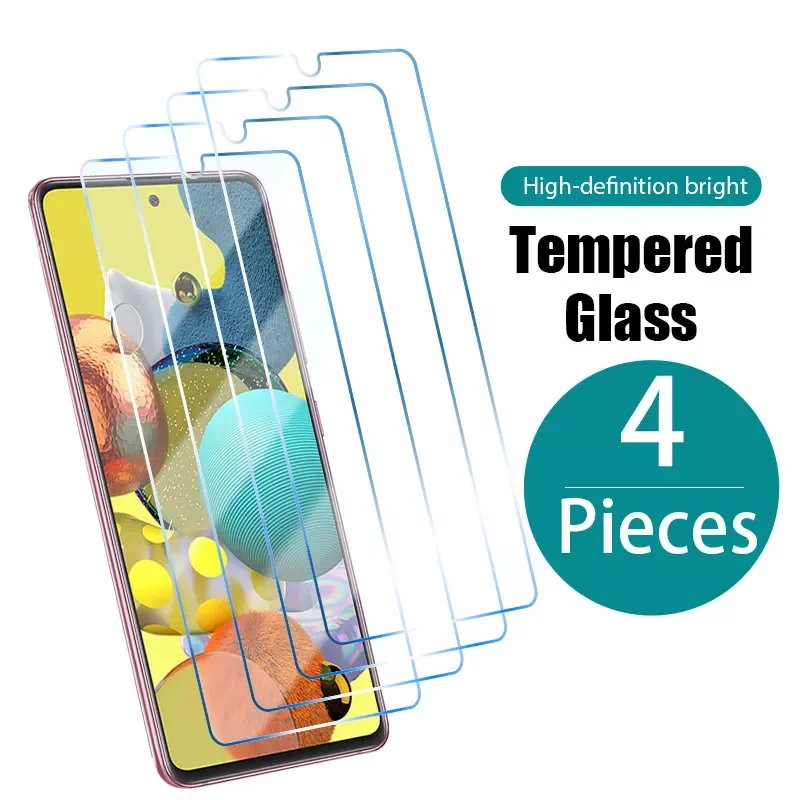 

4Pcs tempered Glass For Samsung Galaxy A51 A52 A32 A72 A42 A12 A52S 5G Screen protector for Galaxy A21S A71 A31 A41 A70 Glass