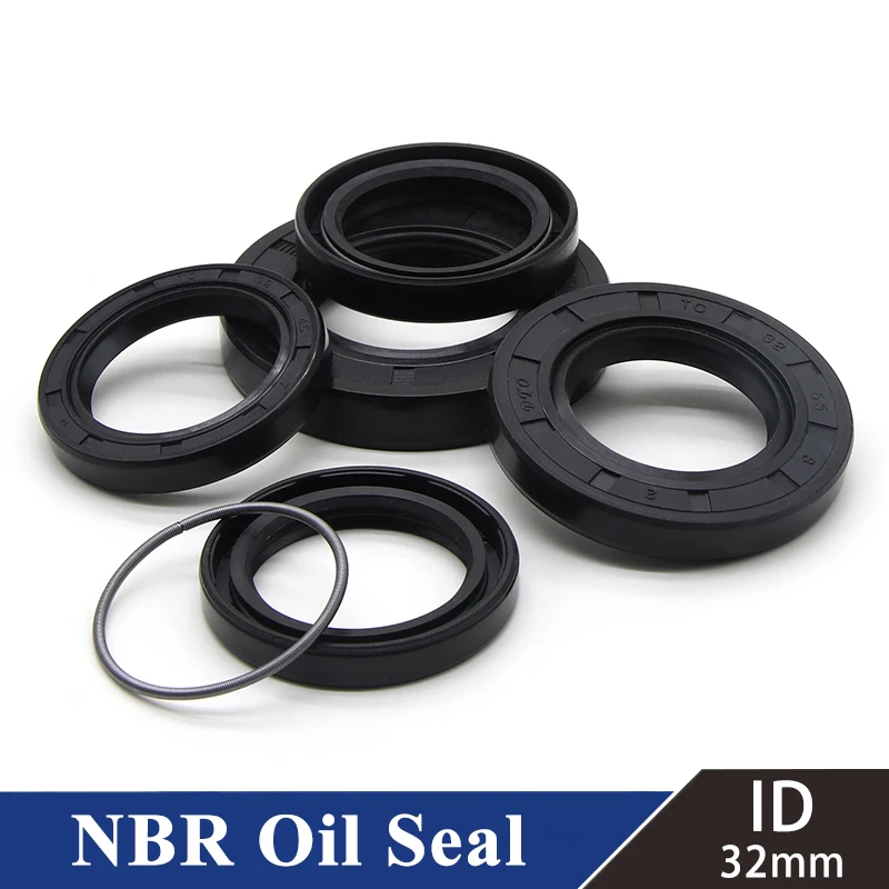 

2/5pcs ID 32mm NBR Oil Seal TC-32*42/43/44/45/47/48/50/52/55/58/60/62/65/72*5/7/8/10/12mm Nitrile Rubber Shaft Double Lip