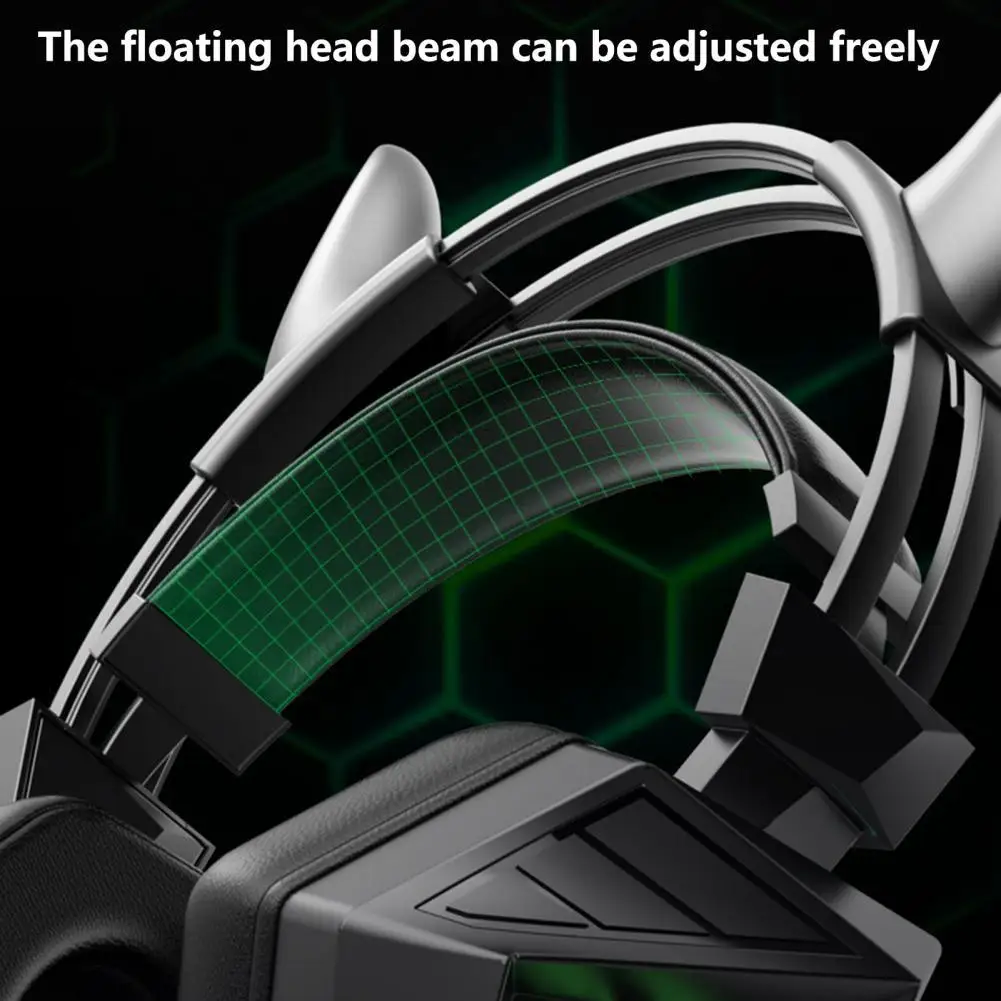 

Wired Earpieces Convenient Lightweight Luminous 3.5mm/USB Cow Ear Gaming Wired Earpieces for Phone Wired Headphone Headphone