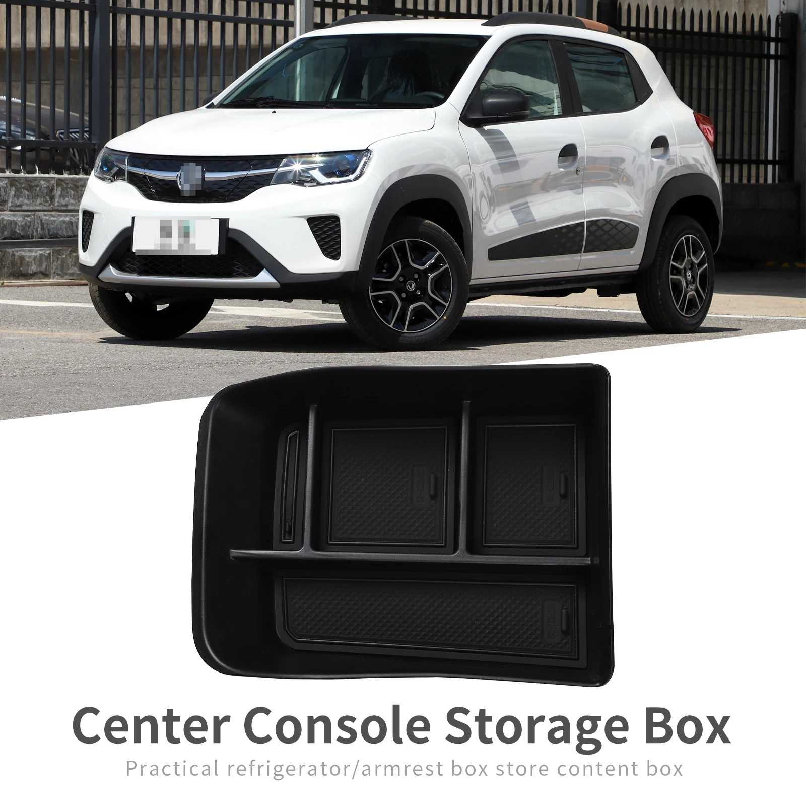 

ZUNDUO Car Center Console Box for Dacia Spring for Renault Kwid E-Tech Cup Holder Central Storage Tray Organizer Accessories