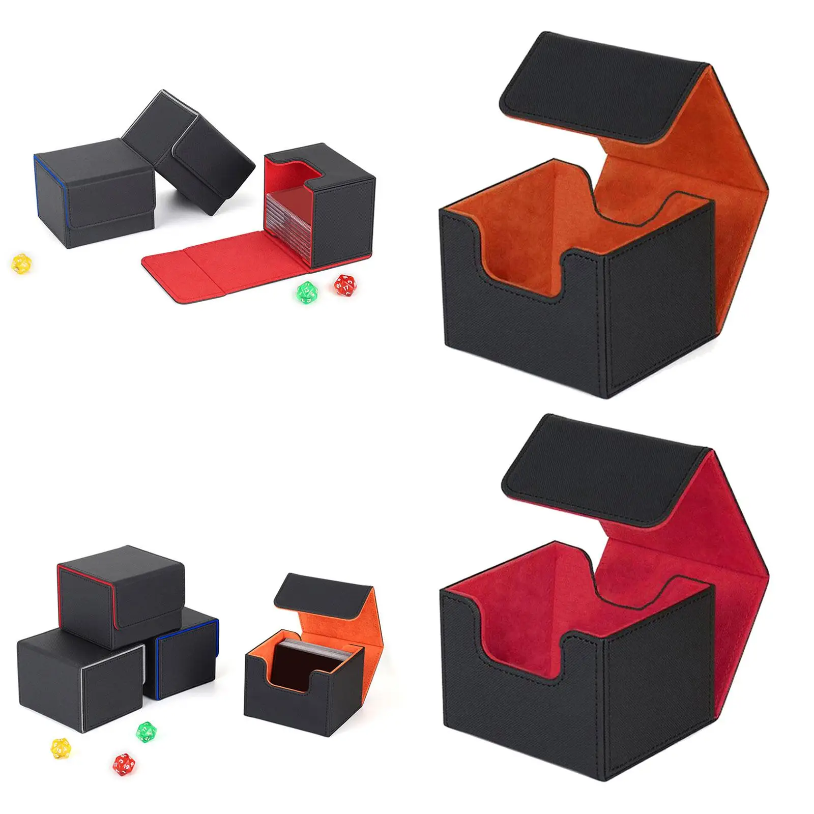

2Pieces Trading Card Deck Box Collectible Cards Container Organizer Case