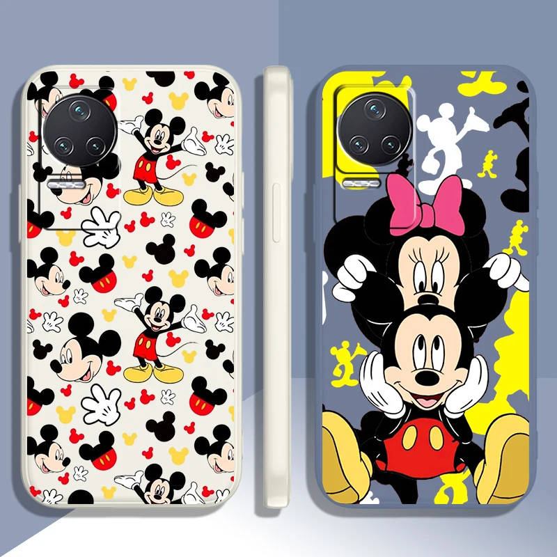 

Disney Mickey Mouse Case For Xiaomi Redmi K50 K40 Gaming Pro K30 10X 10 9 9A 9T 8A 4G 5G Liquid Rope Phone Cover Core Shell Capa