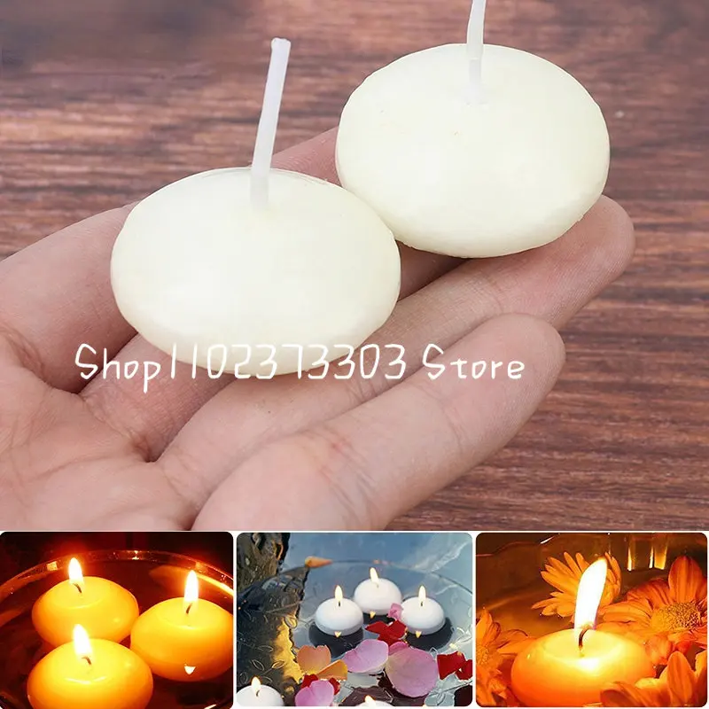10pcs Floating On The Water Smokeless Candles Spherical Valentine's Day Wedding Romantic Confession Party Decor