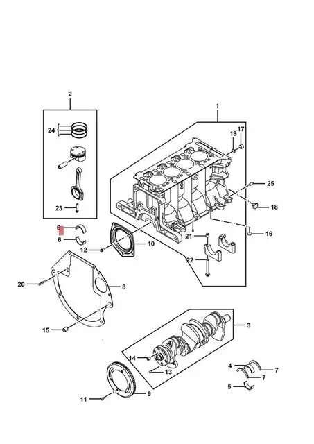 1 комплект подшипника шатуна двигателя для китайского SAIC ROEWE 350 MG3 MG5 5 л детали BRG