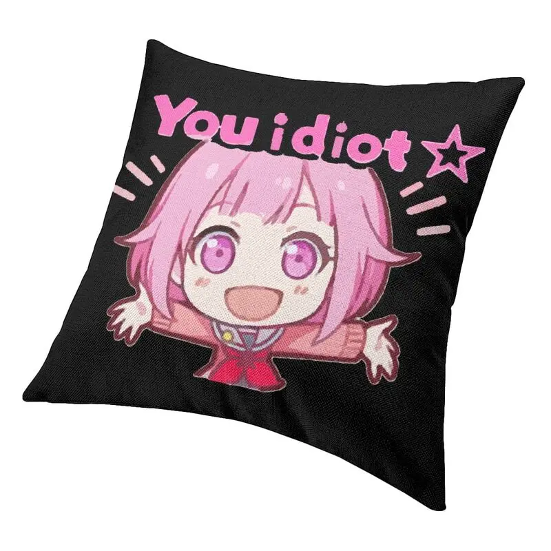 Подушка-чехол с рисунком аниме от Wonderhoy Emu для гостиной роскошная квадратная