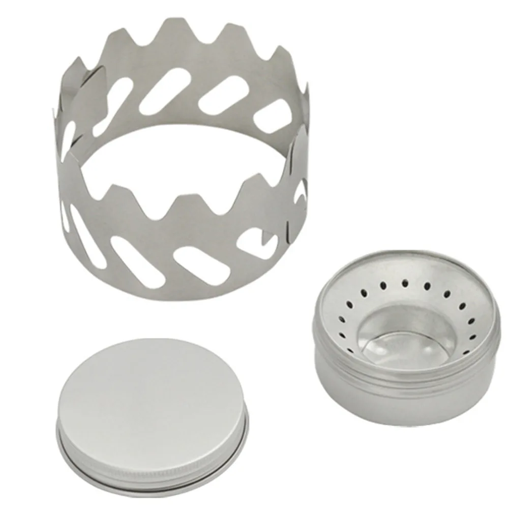 

Aluminum Alcohol Stove Titanium Windshield With Fire Cover Burner Accessories Outdoor Cooking Supply Camping Picnic Backpacking