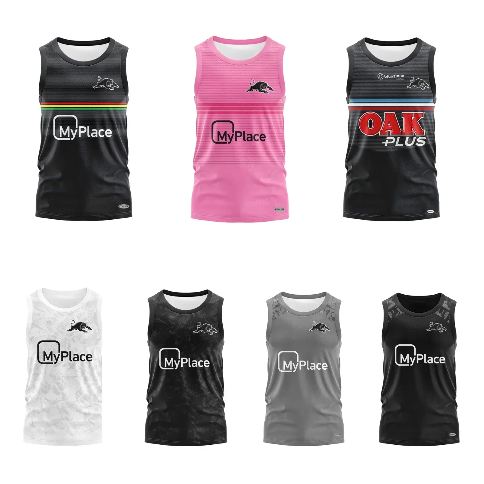 Мужской жилет для регби Penrith Panthers 2024 дома/на выезде индивидуальный заказ