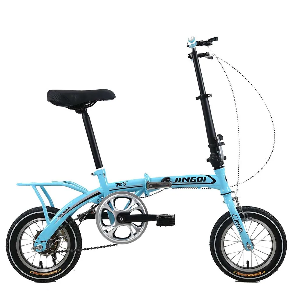 

Adults Commuter Bicycle 12 Inches Folding Bicycle High Carbon Steel Frame Sensitive Front And Rear Dual Brakes Spoke Wheel