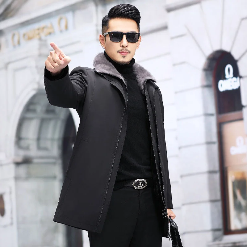 

2022 Natural Coats,Real Fur Jackets Men Winter Parka ,Black Jackets ,Jacket Fur For Men Fur Parkas ,Men's Clothing