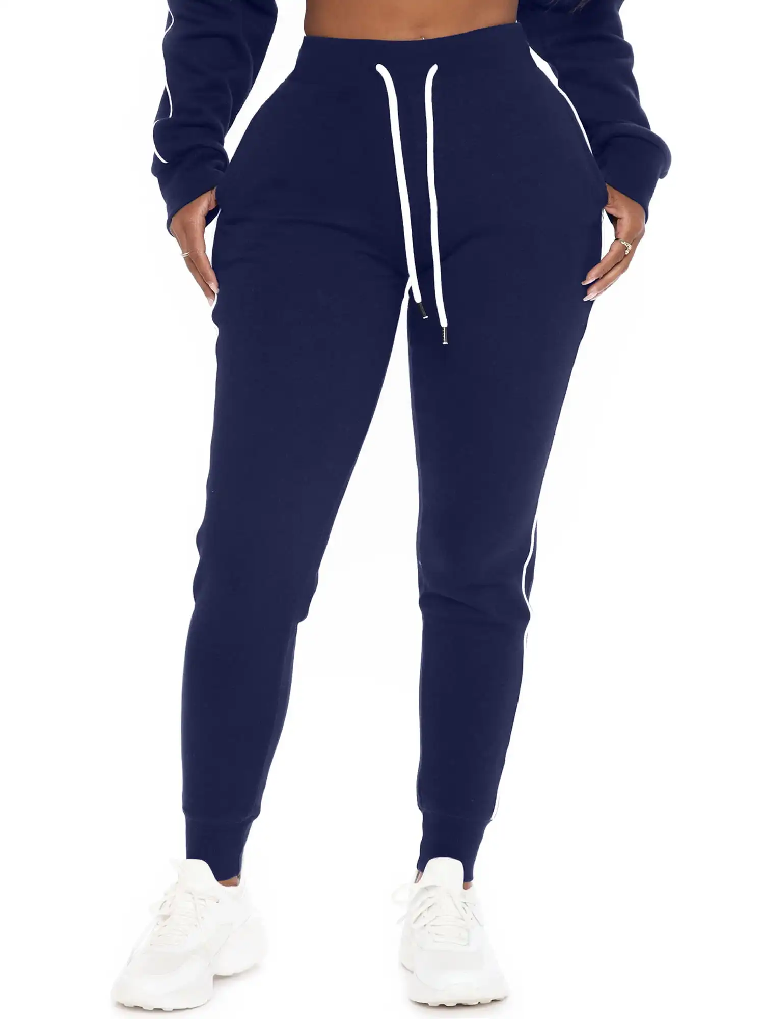 Women's Plus Size Sweatpants, Drawstring Slim Fit High Waisted Yoga Workout Pants, L-5XL