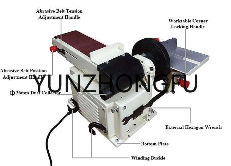 Для деревообработки 500 Вт Вертикальная маленькая настольная полировальная