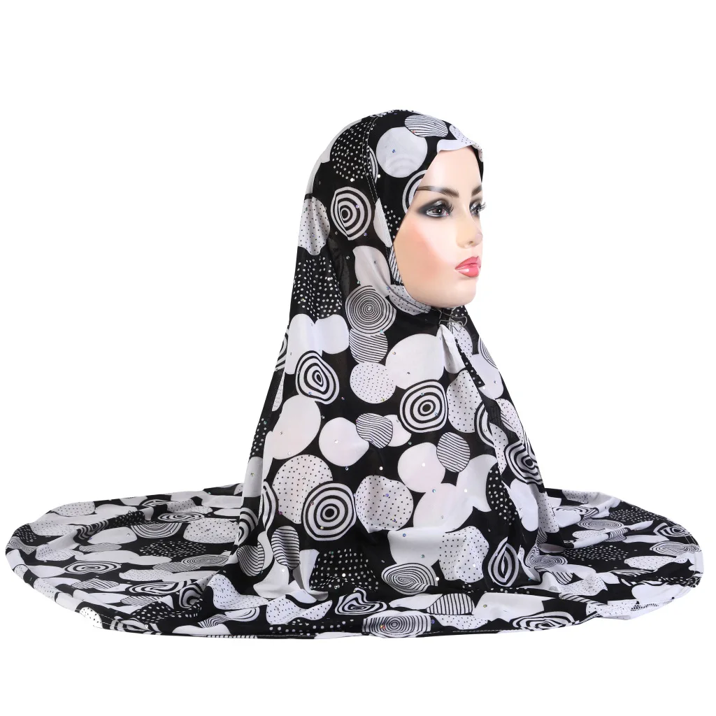 big size L 90*80cm muslim pray hijab amira pull on colors scarf headscarf islamic scarves  muslim fashion  jersey hijab