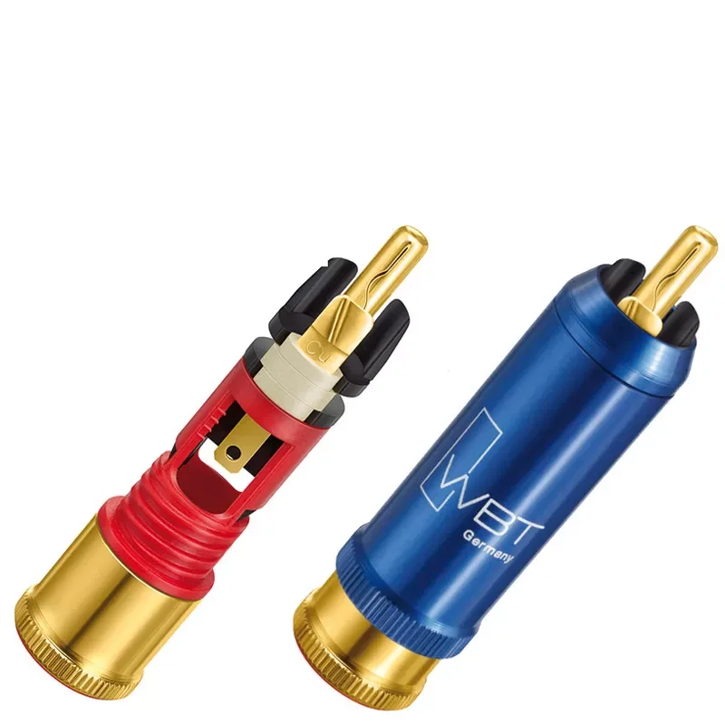 

NEW Silver color 0110CU gold-plated speaker power amplifier plug RCA plug signal line connector