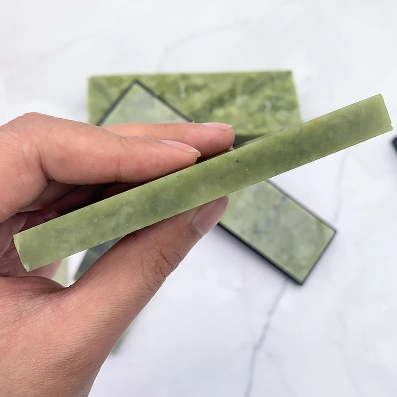 

10000 Grit Natural Green Agate Sharpening Stone Whetstone Fine Knife Sharpener Honing Tool Grinder Polishing Shaved Bar Kitchen