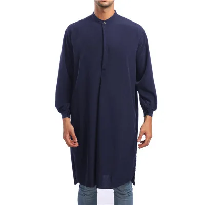 Men's shirt new Arabic style fashion simple long Muslim robe ropa islámica hombre  kaftan for men  muslim fashion