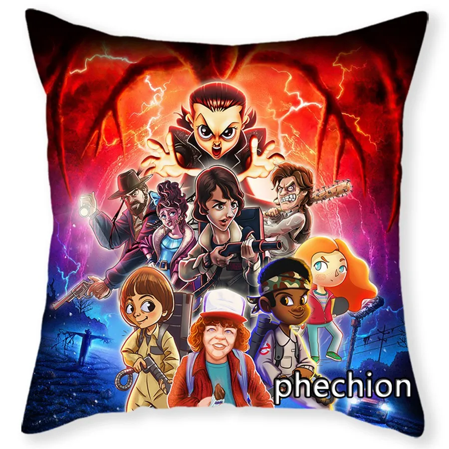 

Phechion Stranger Things 3D Printed Polyester Decorative Pillowcases Pillow Cover Square Zipper Pillow Gift C92