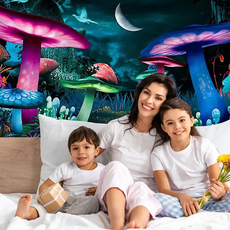 Сказочный гобелен в виде грибов мечты украшение на стену Галактика Космос