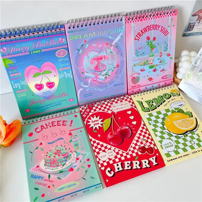 

Retro Sweet Coil Time Management Notebook Cute Daily Weekly Planner Agenda Organizer Diary Journal Portable Stationery