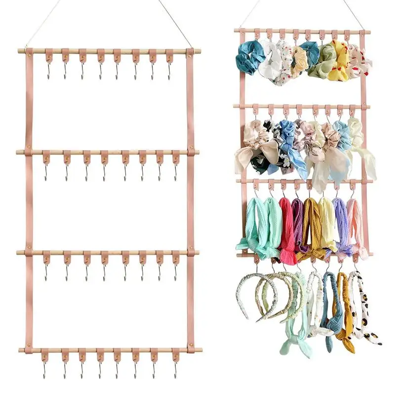 

Hair Bow Organizer Hair Ties Storage Rack Wall Hair Clip Organizer Bow Hanger Headbands Storage Holder For Bracelets Jewelry