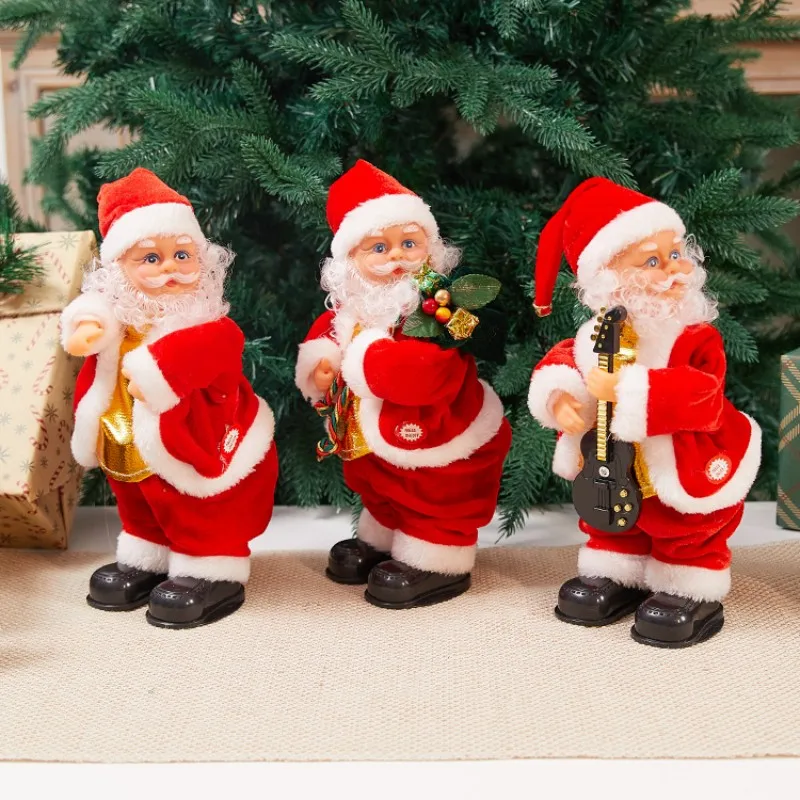 

Christmas Electric Santa Claus Climbing Ladder Plush Doll Creative Music Father Christmas Kid Toy Gift New Year Hot Decorations