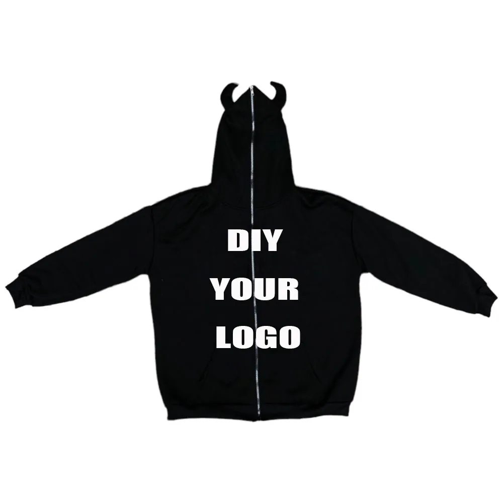 

Little Devil Horn Sweatshirt Your Design Brand Logo/Picture Custom Men Women DIY Hoodies Winter Y2k Clothes Vintage Tops Hoodie
