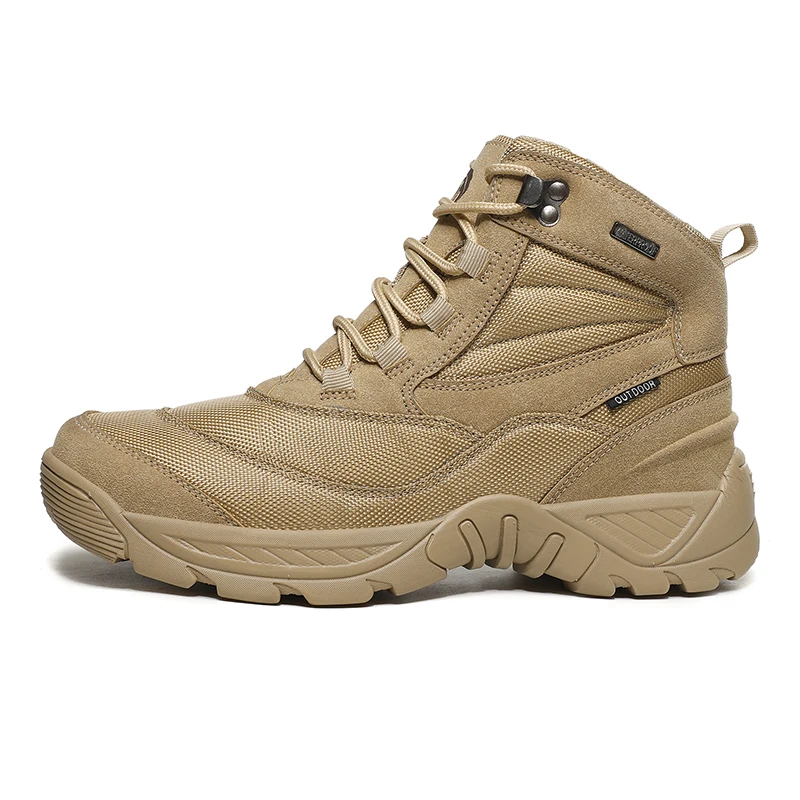 2023 New Men's Military Boots Camo Desert Boots High Top Sports Shoes Men's Anti slip Work Shoes Mountaineering Shoes