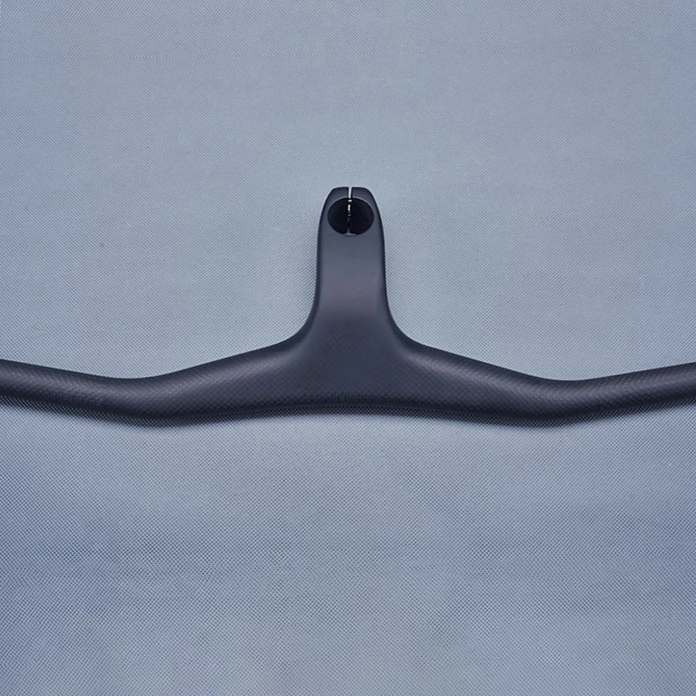 Матовый 3K карбоновый руль и стержень горного велосипеда 28 6 мм-17 ° цельная