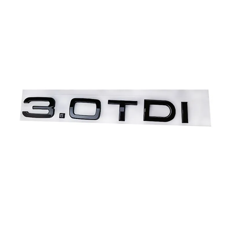 

Серебристый/черный 1x хромированный глянцевый черный ABS 3,0 TDI 3.0TDI эмблема кузова автомобиля заднего багажника значок наклейка для Audi аксессу...