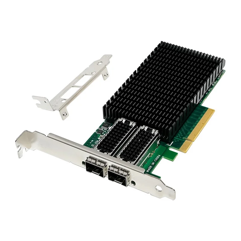 Pcie X8 X-4 Двухпортовая оптоволоконная сетевая карта 25G Sfp28 10G