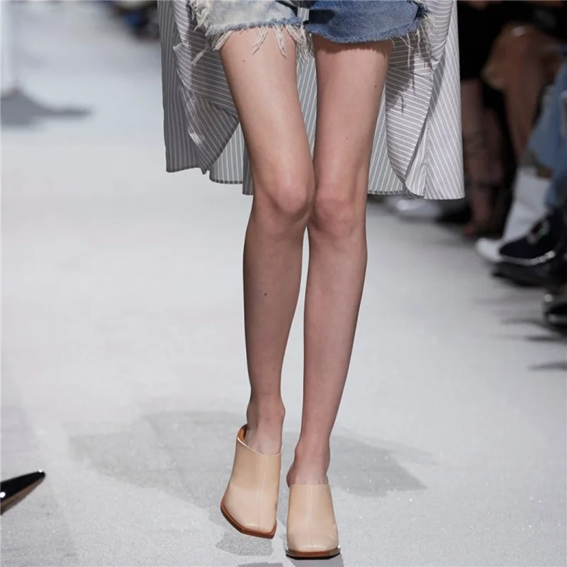 high heels leather shoes slingbacks sexy pumps square toe women pumps party dress shoes spring summer footwear sandals slippers