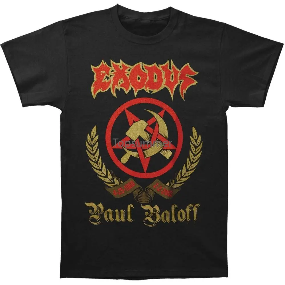 

Men Clothes 2018 Hip Hop Harajuku Shirts Exodus Men'S Paul Baloff Tribute T Shirt Size S To 3Xl Men'S High Quality Tees