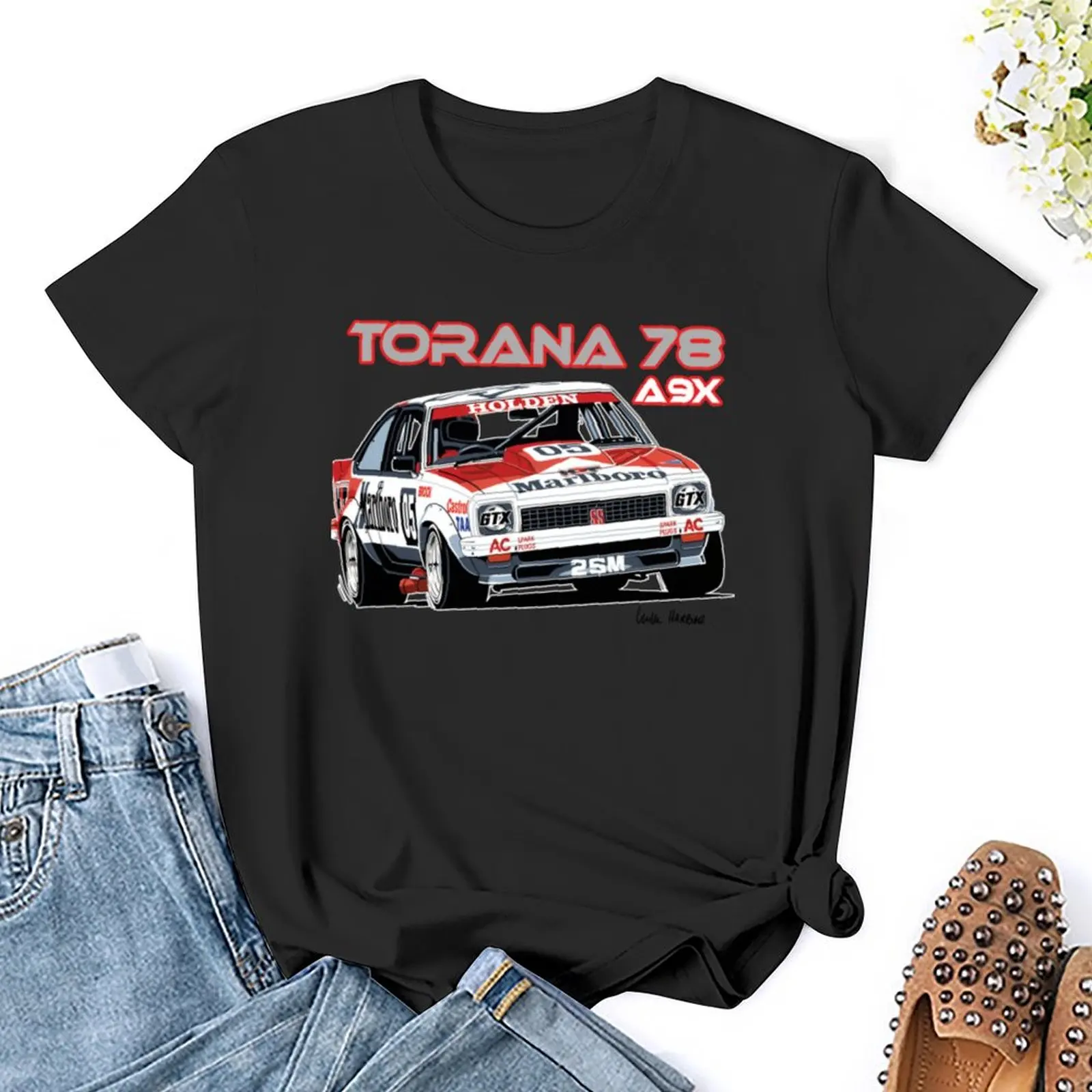 Holden A9X Torana дизайнерская футболка Питера Брока винтажная графическая Милая одежда