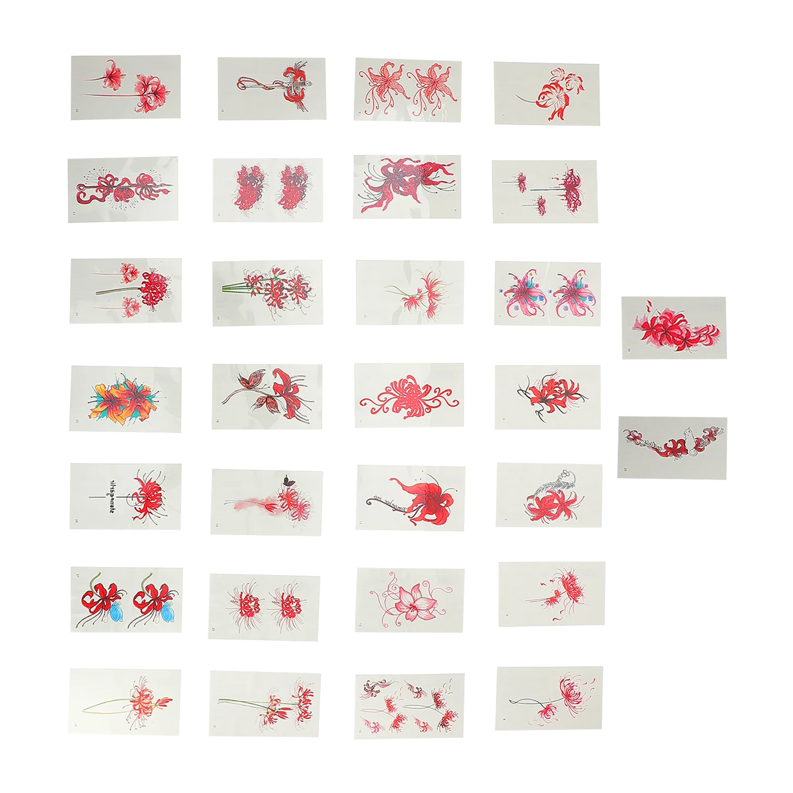 

120 Sheets Waterproof Fake Tattoos Decal Higan Flower Temporary Tattoos Decal