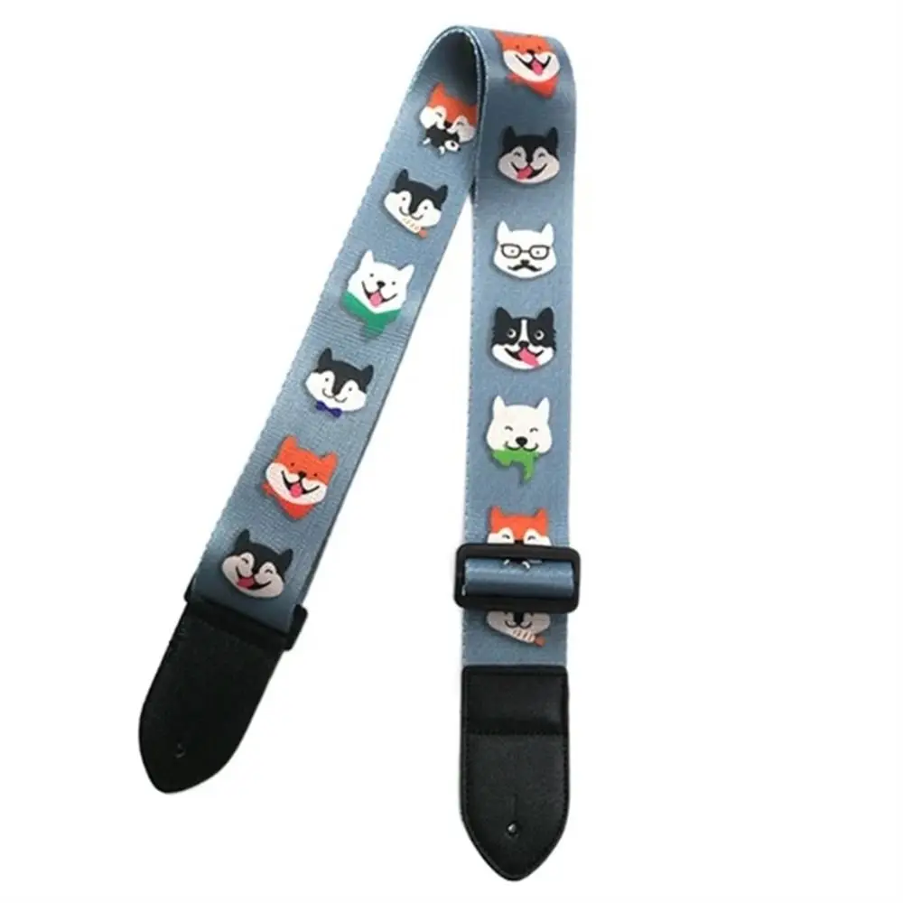 Универсальный регулируемый гитарный ремень с цветным принтом очень широкий для
