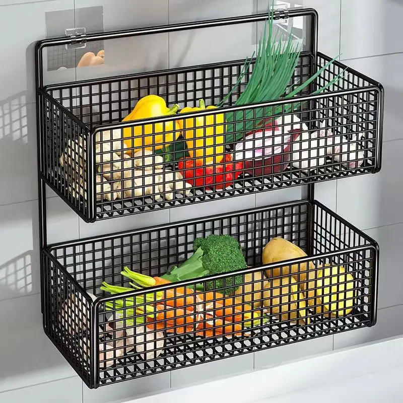 

Kitchen Storage Rack Scallions Ginger Garlic Wall Hanging Seasoning Divine Tool